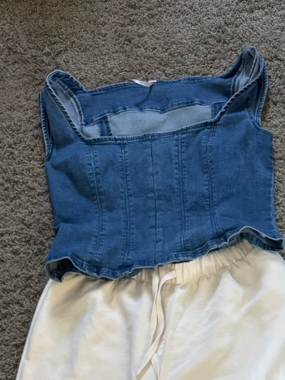 Free people Marilyn denim corset top